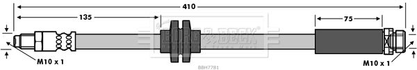 BORG & BECK stabdžių žarnelė BBH7781